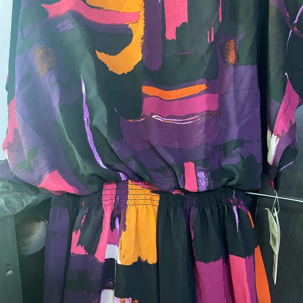 Fun Multicolor Abstract Dress - Picture 3 of 3